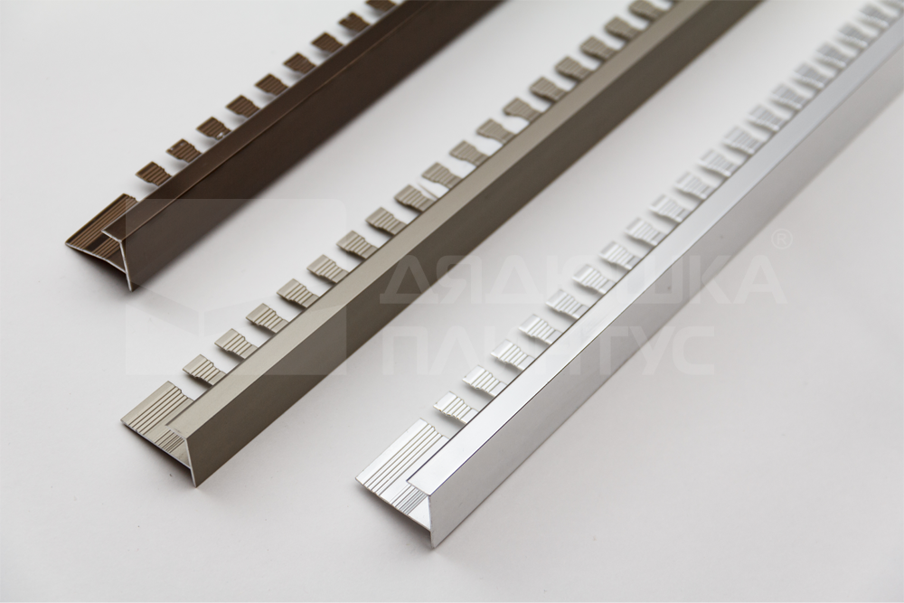 Алюминиевый F-образный профиль (гнущийся)  ПФ-10   бронза/матовый 2,7 м