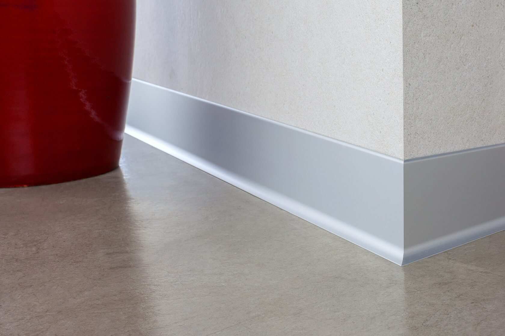 Плинтус алюминиевый Волшебная палочка 80 мм 3,0 м Серебро матовое