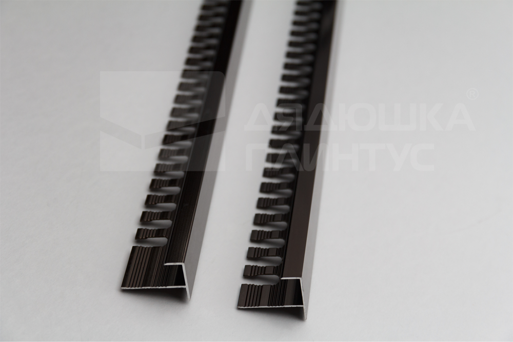 Алюминиевый F-образный профиль (гнущийся)  ПФ-10   бронза/матовый 2,7 м